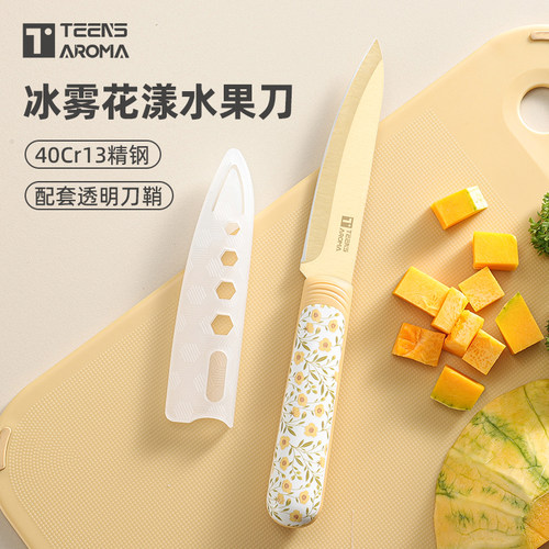 特恩斯水果刀切瓜果带鞘镀钛抗菌