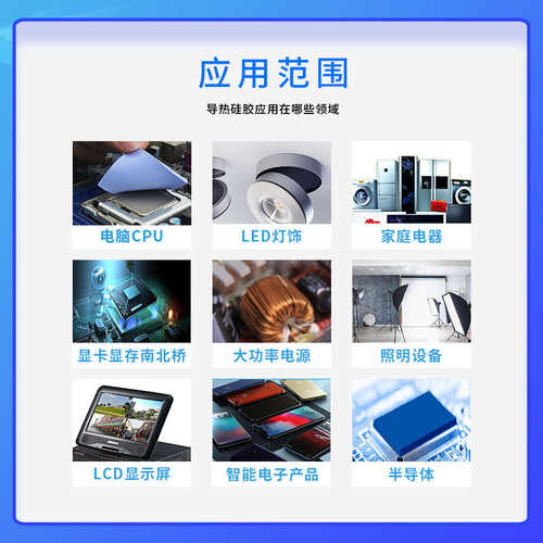 5W导热片 笔记本电脑CPU显卡专用散热硅胶垫片 高导热硅胶片散热