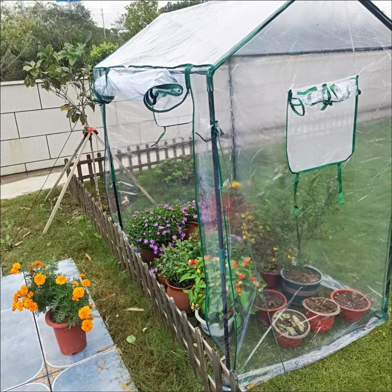 透明PVC植物温室罩 家庭园艺防风保温罩 防雨户外花房覆盖膜 家用