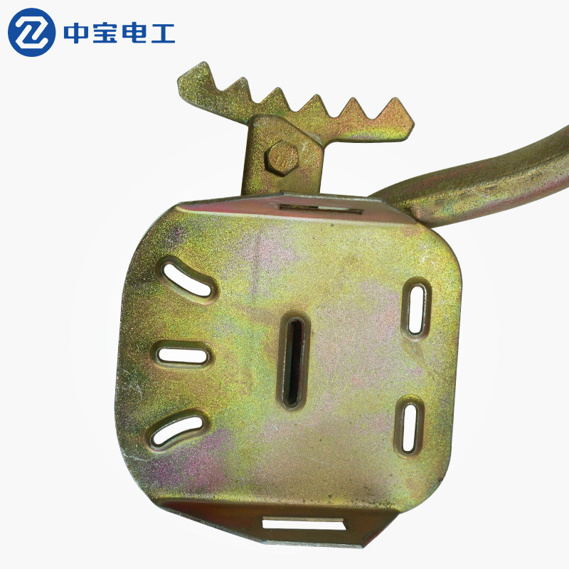 中宝电工 国标加厚爬树脚扣 电工爬木杆脚扣爬电线杆铁鞋带齿脚扣