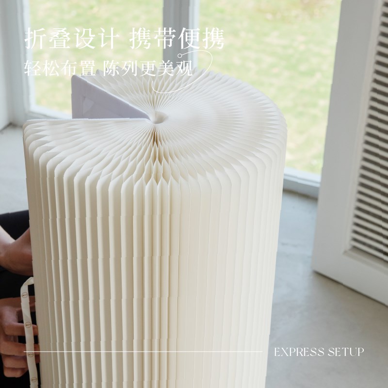 十八纸圆柱商品展示台橱窗展示架货架陈列圆形装饰台纸艺婚庆道具