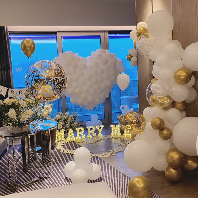 网红520漫告白月亮装饰气球造型生日场景布置求婚表情人节装饰品