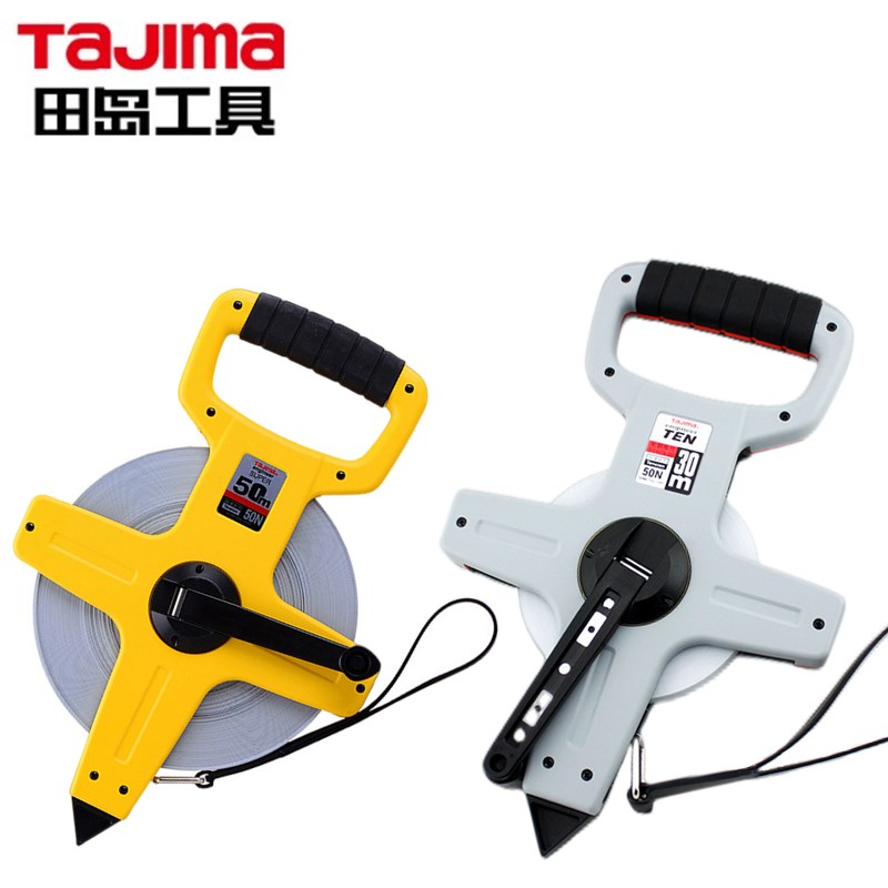 TAJIMA田岛长钢卷尺架式手摇HSP-30米 50米高精度卷尺防水防锈