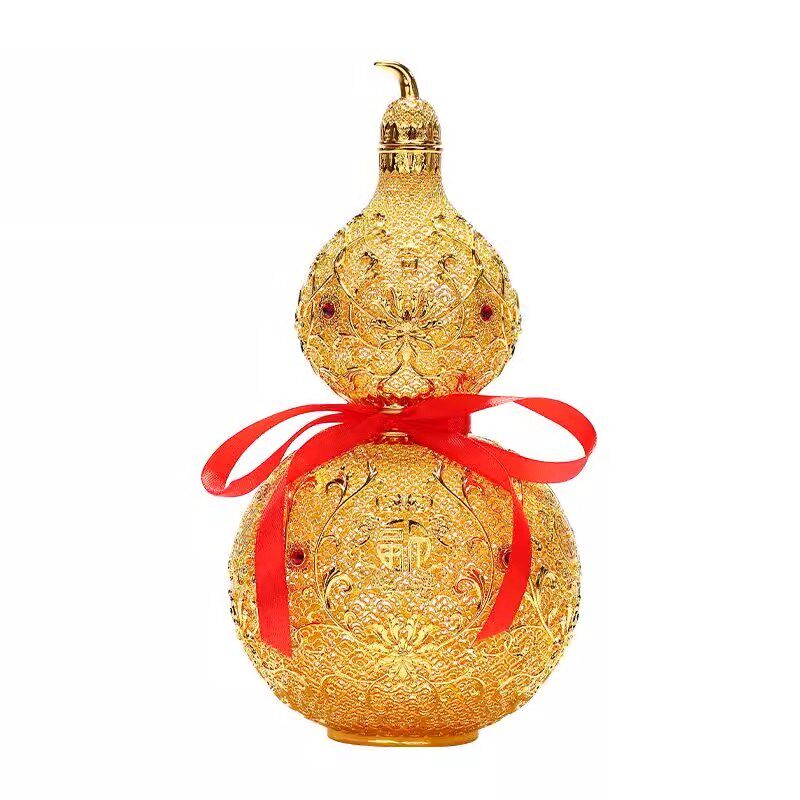 威弗列德黄铜金色《花丝福葫芦》摆件家居客厅装饰品开业乔迁礼品