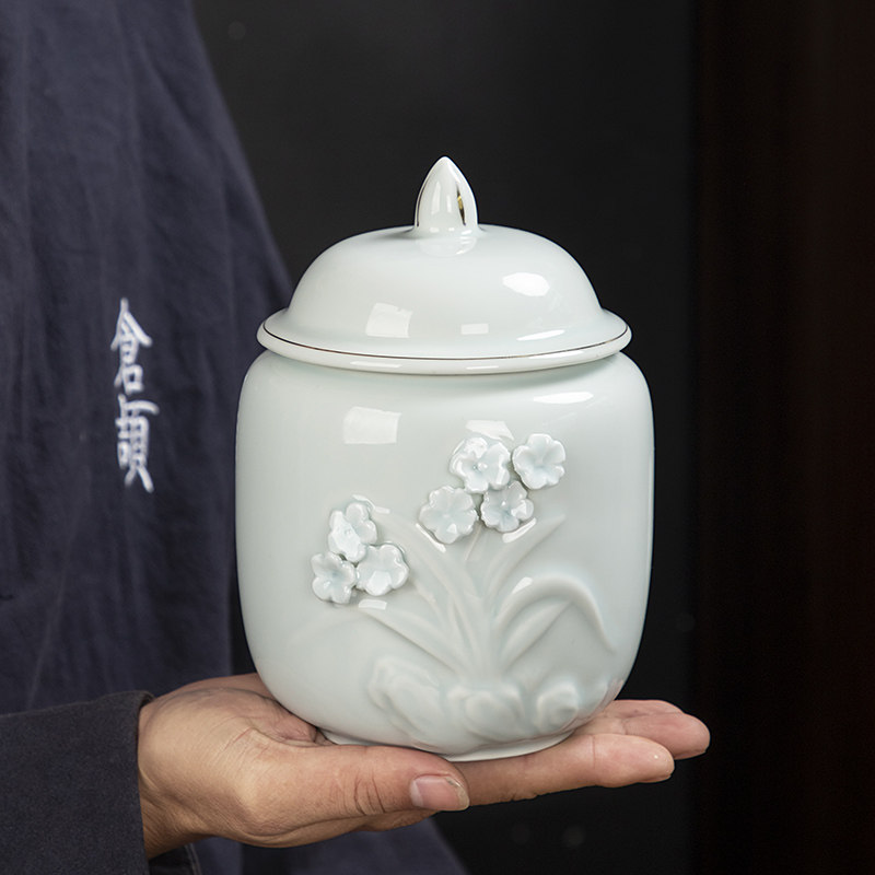 高档茶叶礼盒空盒碧螺春绿茶白茶红茶包装礼盒空盒陶瓷密封罐定制