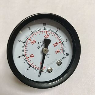 轴向压力表 气压 水压均可测 直径52mm 压力16bar 16kg螺纹m10x1