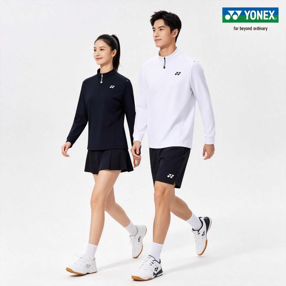 YONEX尤尼克斯羽毛球服男女同款立领情侣yy上衣休闲运动2152826