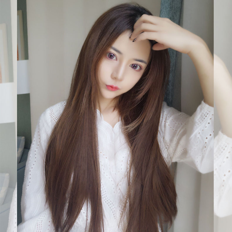 假发片女长直发U型半头套隐形无痕贴发蓬松自然补接发片韩式发型