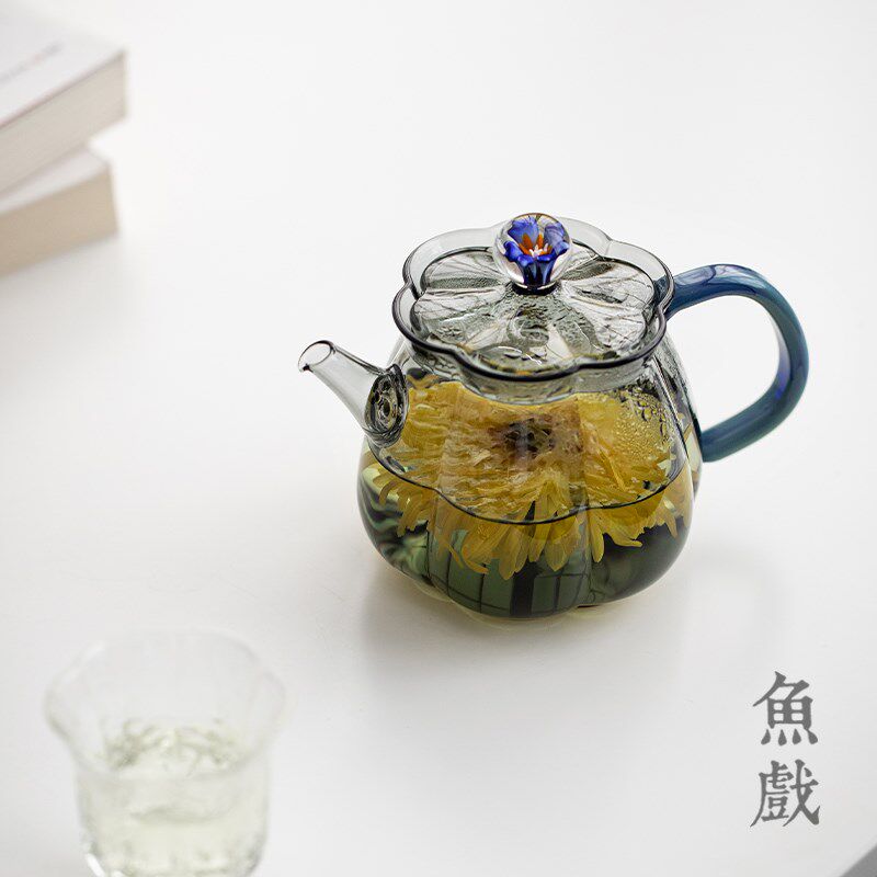 耐高温玻璃茶壶梅花过滤泡茶壶家用迷你小壶女高档花茶壶功夫茶具