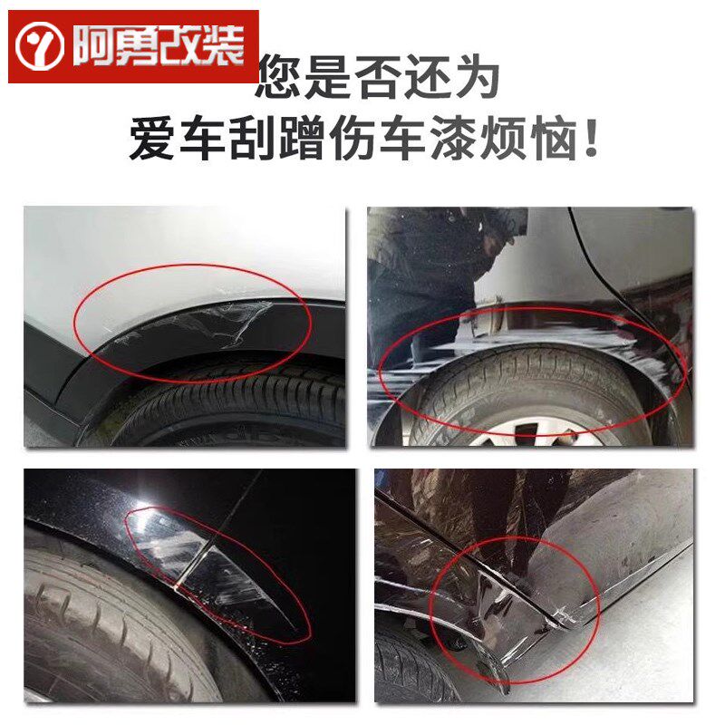 适用22-24汉兰达宽体轮眉皇冠陆放专用宽体轮眉车身侧裙阿勇改装