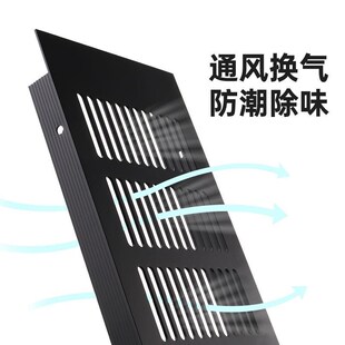 嵌入式冰箱透气格栅出风口装饰加长透气网黑色橱柜孔盖烤箱散热孔