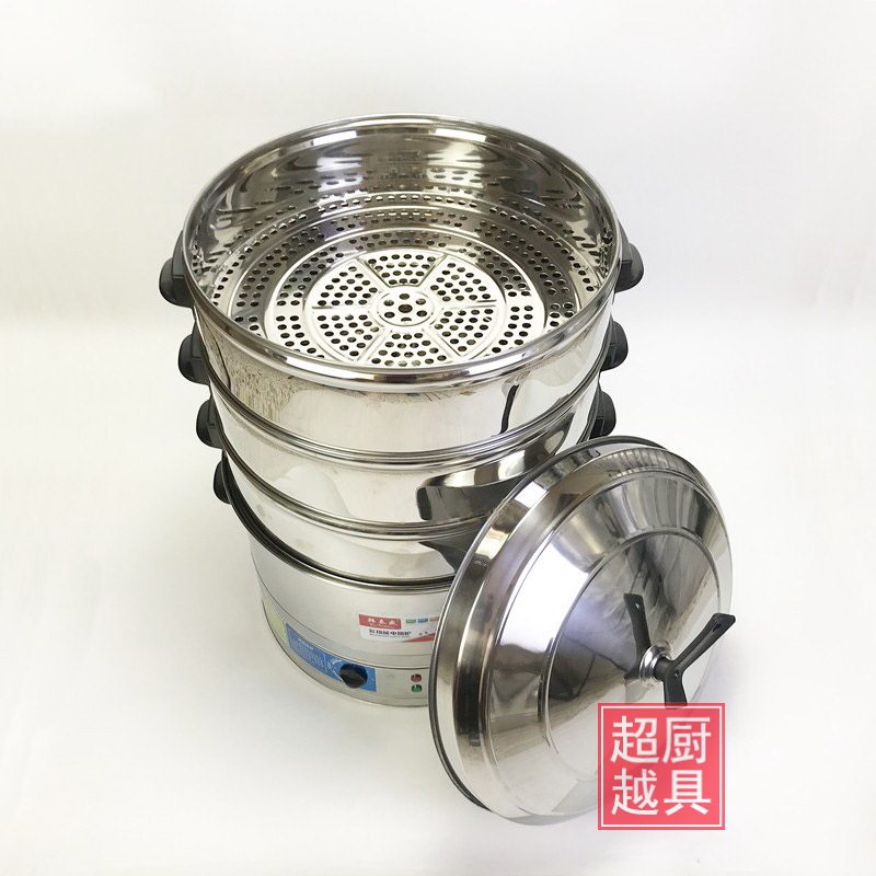 不锈钢电蒸笼多功能电蒸锅蒸包单孔商用大笼屉大容量蒸包炉电热锅