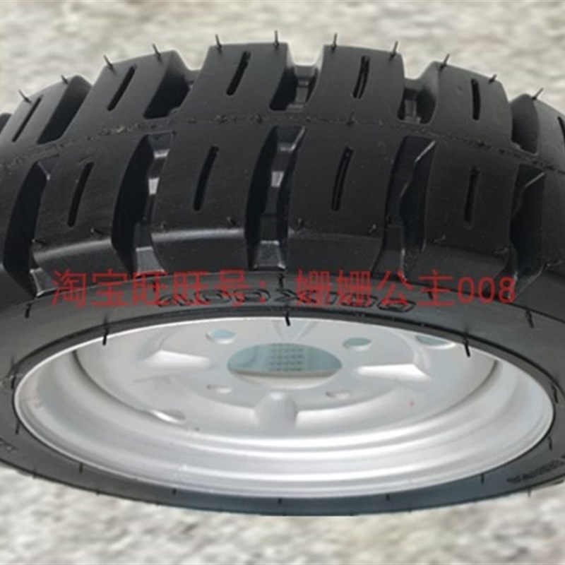 实心轮胎400x100叉车轮胎升降机胎 三轮车防扎胎扫地车实心轮胎