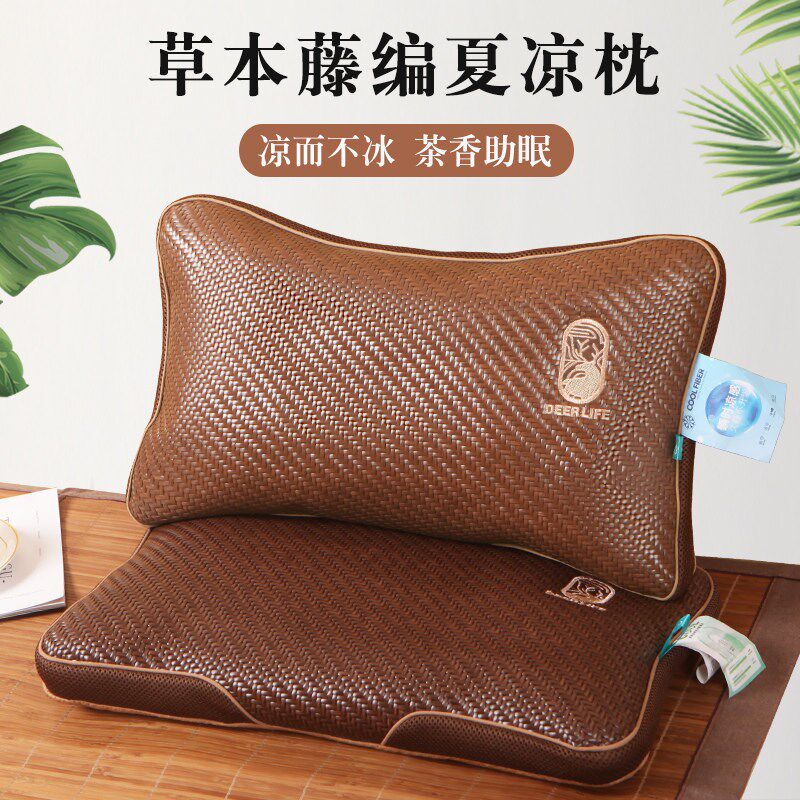 荞麦枕单人学生护颈椎全荞麦皮枕芯硬茶叶梗助睡眠凉枕睡枕头