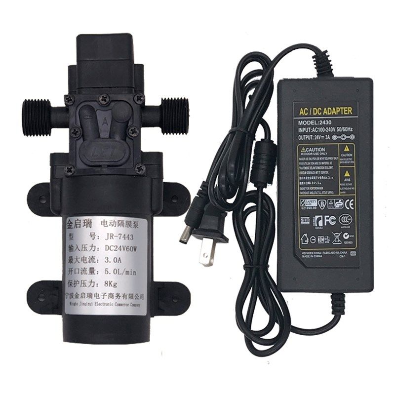 24V微型增压泵小型220V60W自吸抽水高压水泵家用净水机直流抽水机