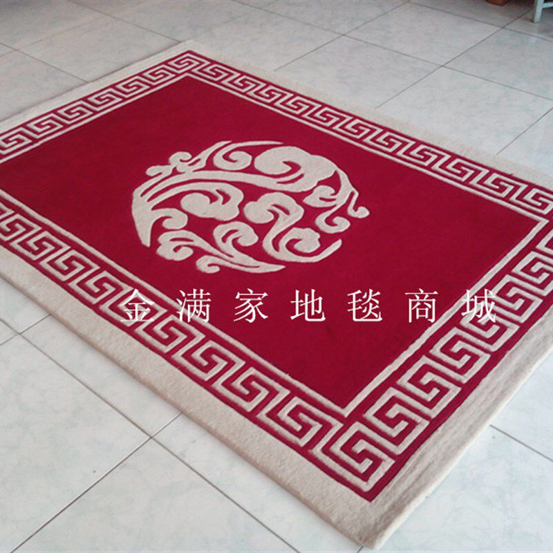 中式回文祥云地毯 客厅茶几地毯卧室地毯 工程宾馆电梯地毯LOGO