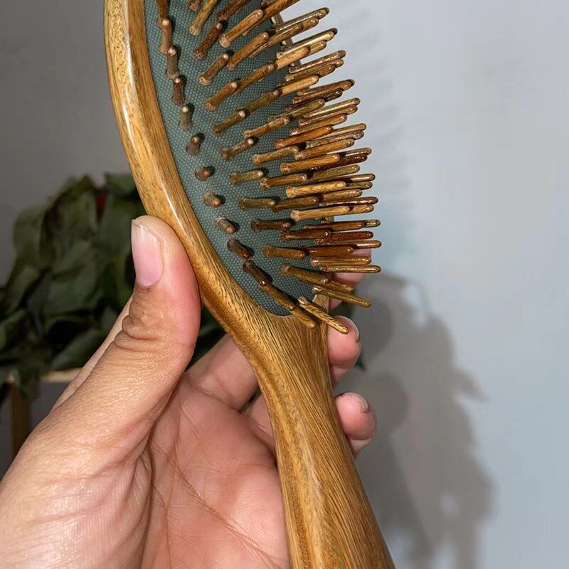 精品绿檀木气囊梳卷发梳子按摩洗头刷卷发直发美发按摩梳大板梳