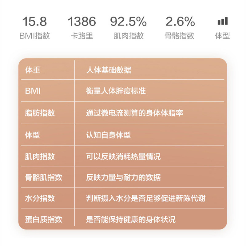 香山智能体脂秤家用电子秤体重秤大款人体精准耐用充电家庭体脂称