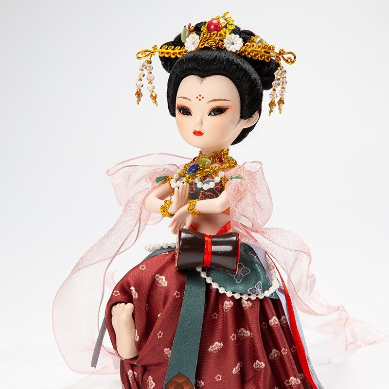 中国风礼品敦煌飞天绢人四大美女娃娃摆件特色工艺品出国送老外