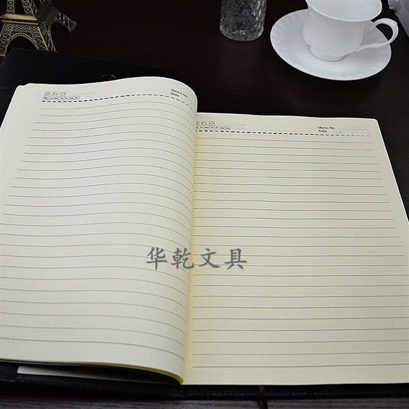 A4大本记事本商务黑色仿皮日记本会议记录本文具精美本子可定制