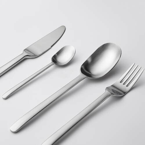 米立风物不锈钢刀叉勺三件套家用牛排刀叉复古咖啡勺餐具套装
