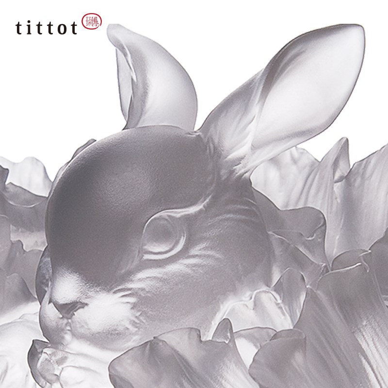 tittot琉园十二生肖琉璃兔子摆件手工艺品富贵天成庆生礼生日礼物