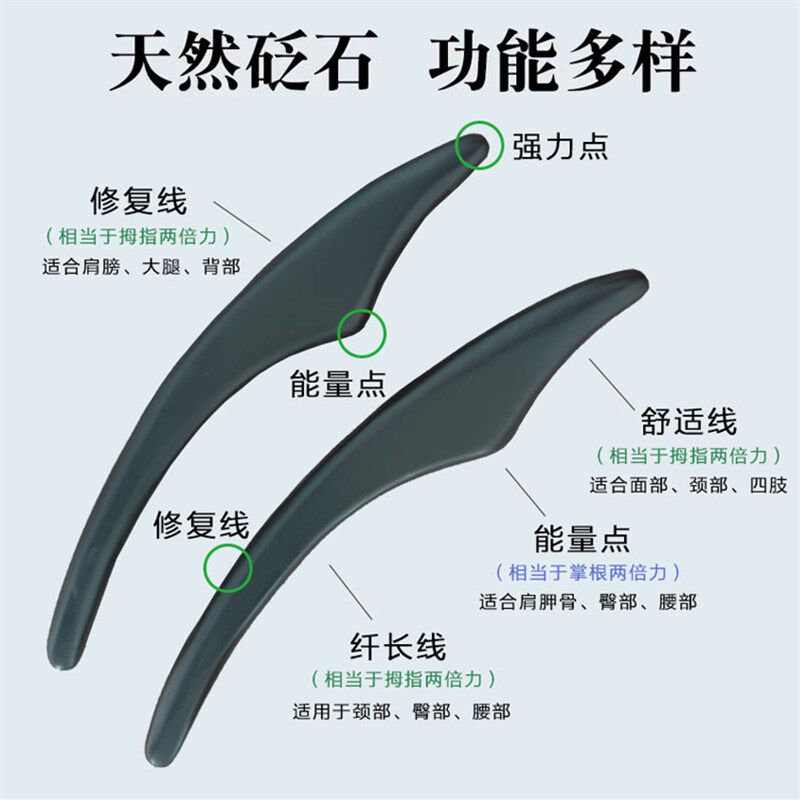 泗滨砭石面雕体雕棒全身经络通用美容院雕塑身棒刮痧擀筋面部脸部