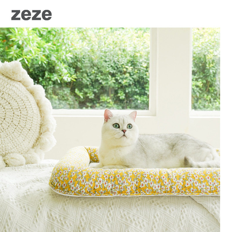 zeze凉席猫窝猫垫子睡觉用夏季降温狗狗睡垫猫咪用品宠物冰垫凉垫