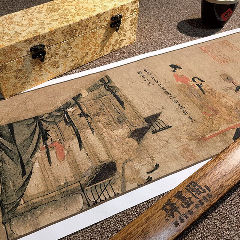 东晋顾恺之女史箴图国画仕女图古代人物画中式客厅装饰背景墙挂画