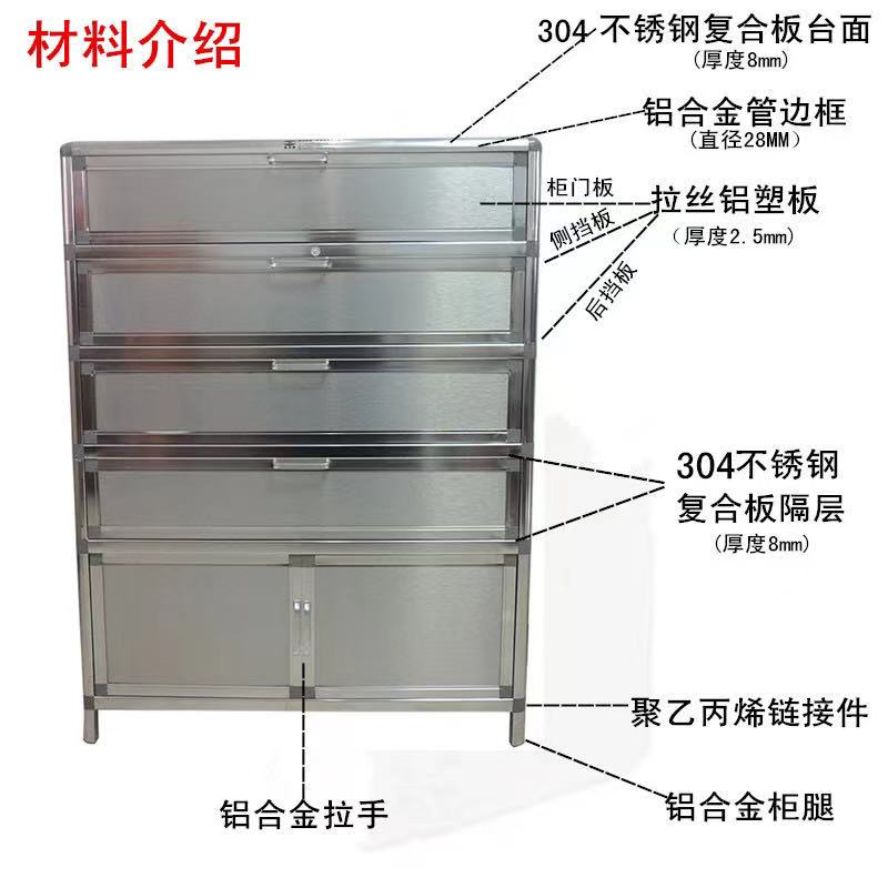 加厚简易不锈钢鞋柜家用门口新款多层防水防晒带门防尘铝合金鞋架