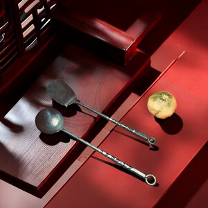 牟记匠心纯手工锻打铁锅铲锅勺户外露营迷你锅铲锅勺