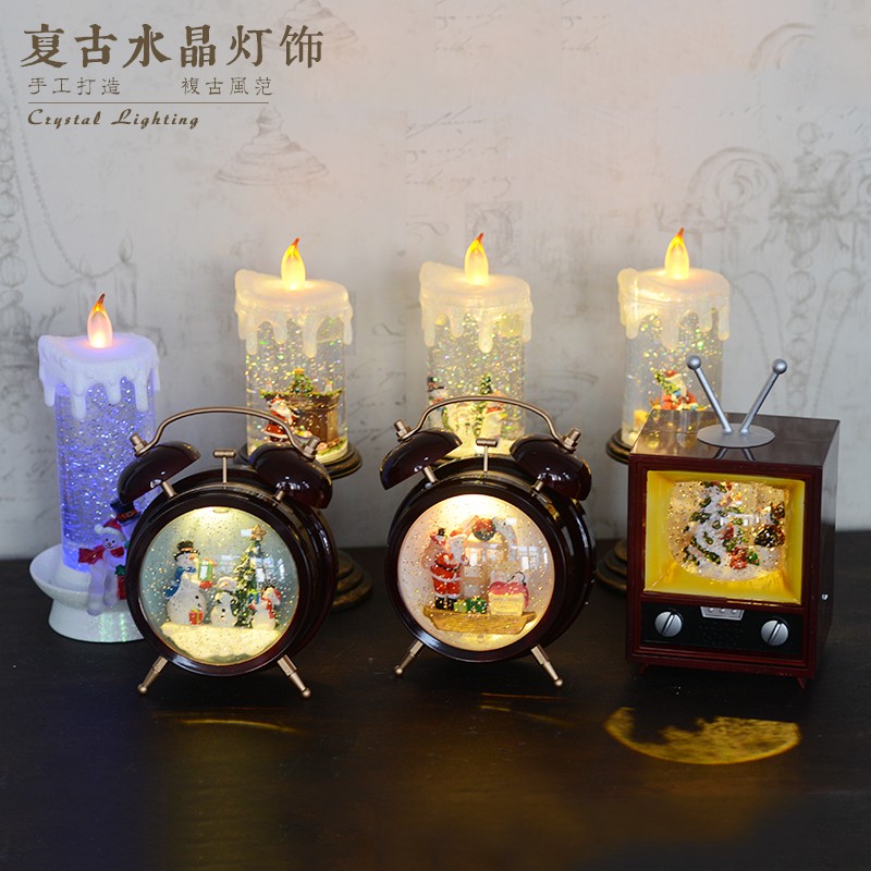 可爱少女动感雪花小夜灯圣诞节节日灯饰摆件创意个性生日礼物礼品
