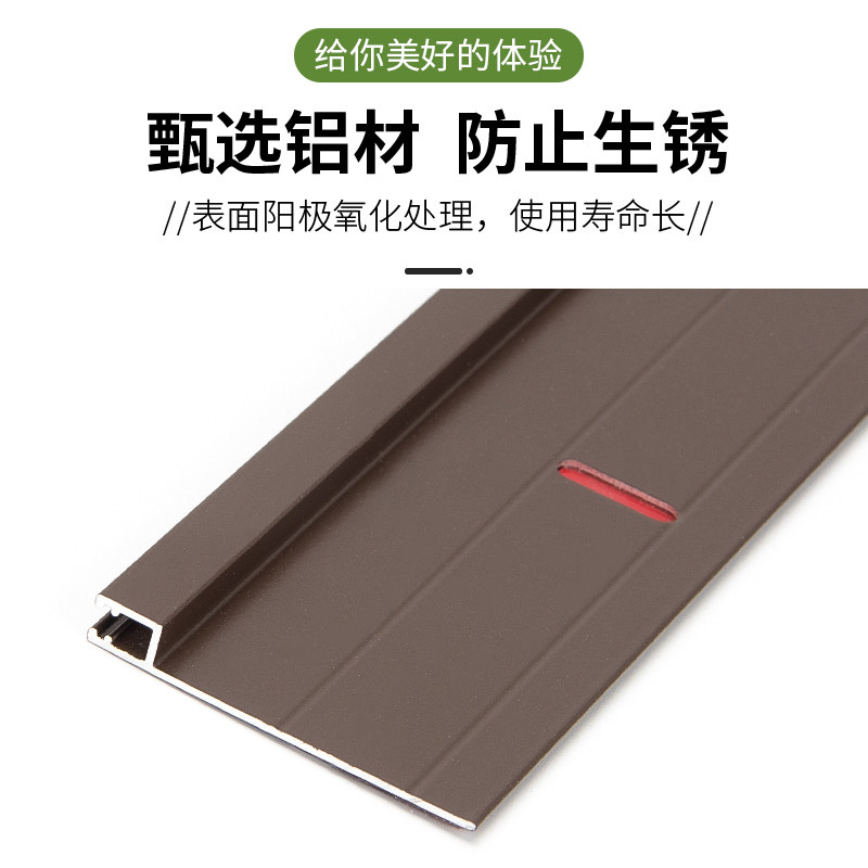 防老鼠门底密封条缝隙防蟑螂挡条防风防尘防虫自粘型铝合金挡板贴