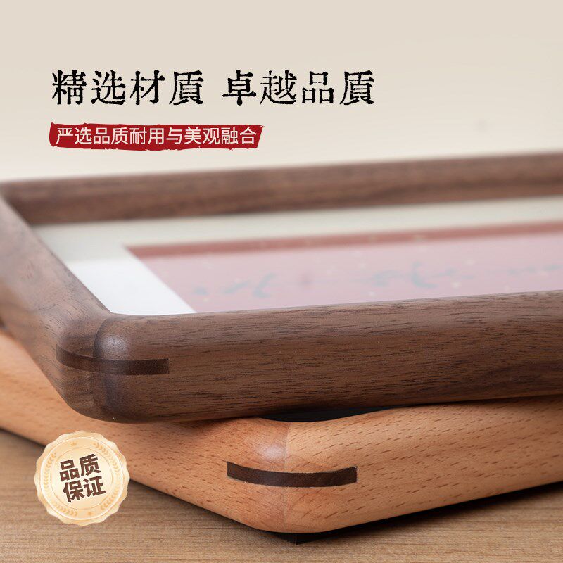 全家福相框摆台照片定制高级感diy打印洗相片冲印做成胡桃木摆件