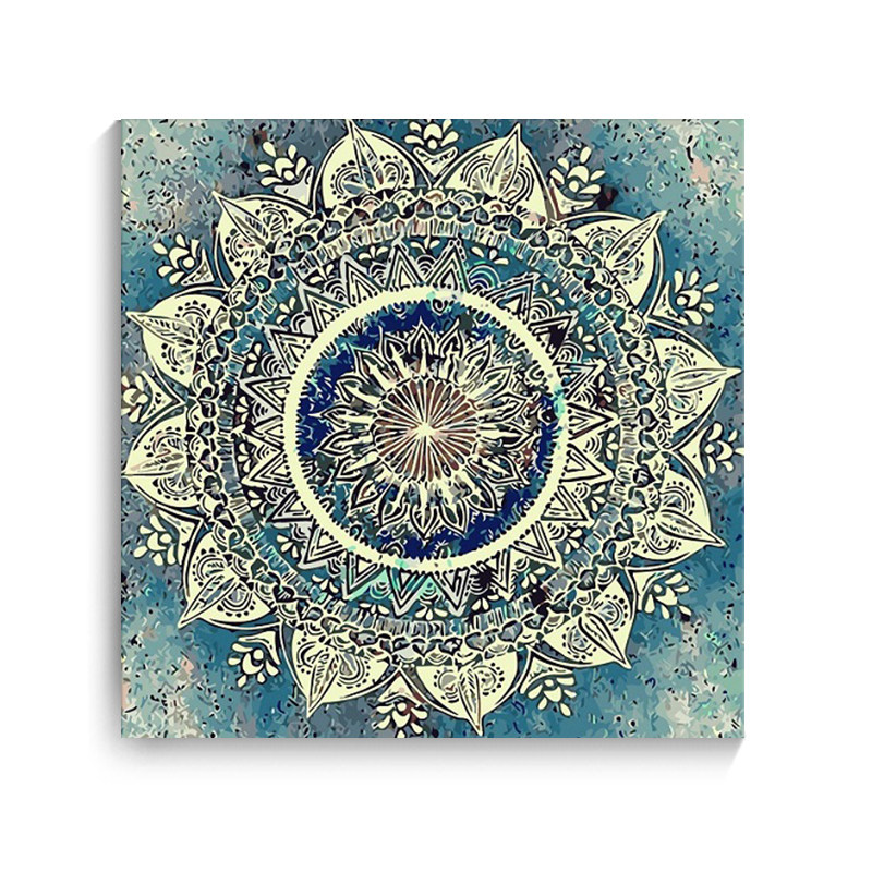 数字油画diy画画填色油彩画客厅填充数码画手工减压装饰画曼陀罗