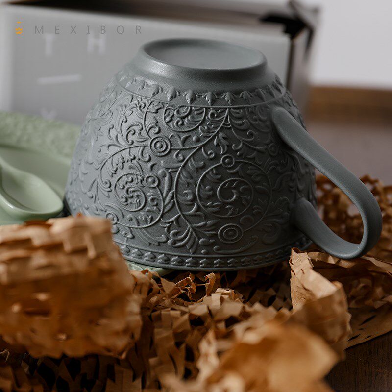 复古咖啡杯碟 杯控收藏品 陶瓷高级感古典艺术精致拉花下午茶杯具