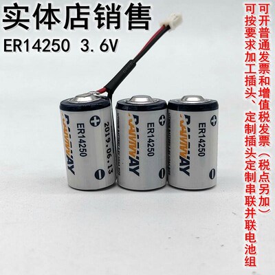 睿奕锂电池 ER14250 3.6V KTS台达编程器 物联网PLC1/2AAER14250H