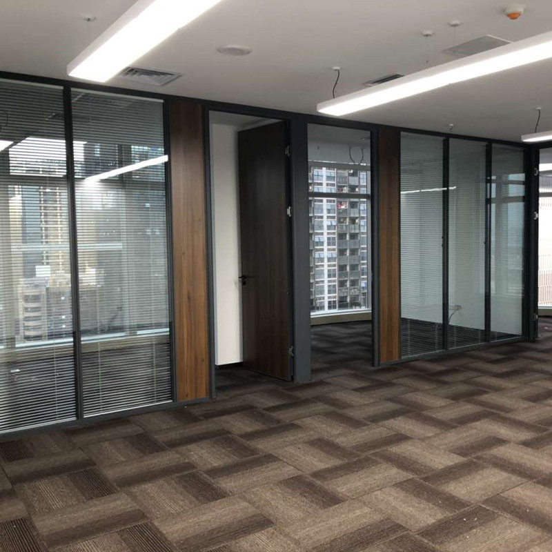 广东厂家办公隔墙玻璃办公室高隔断铝合金入户简约屏风隔音隔断墙