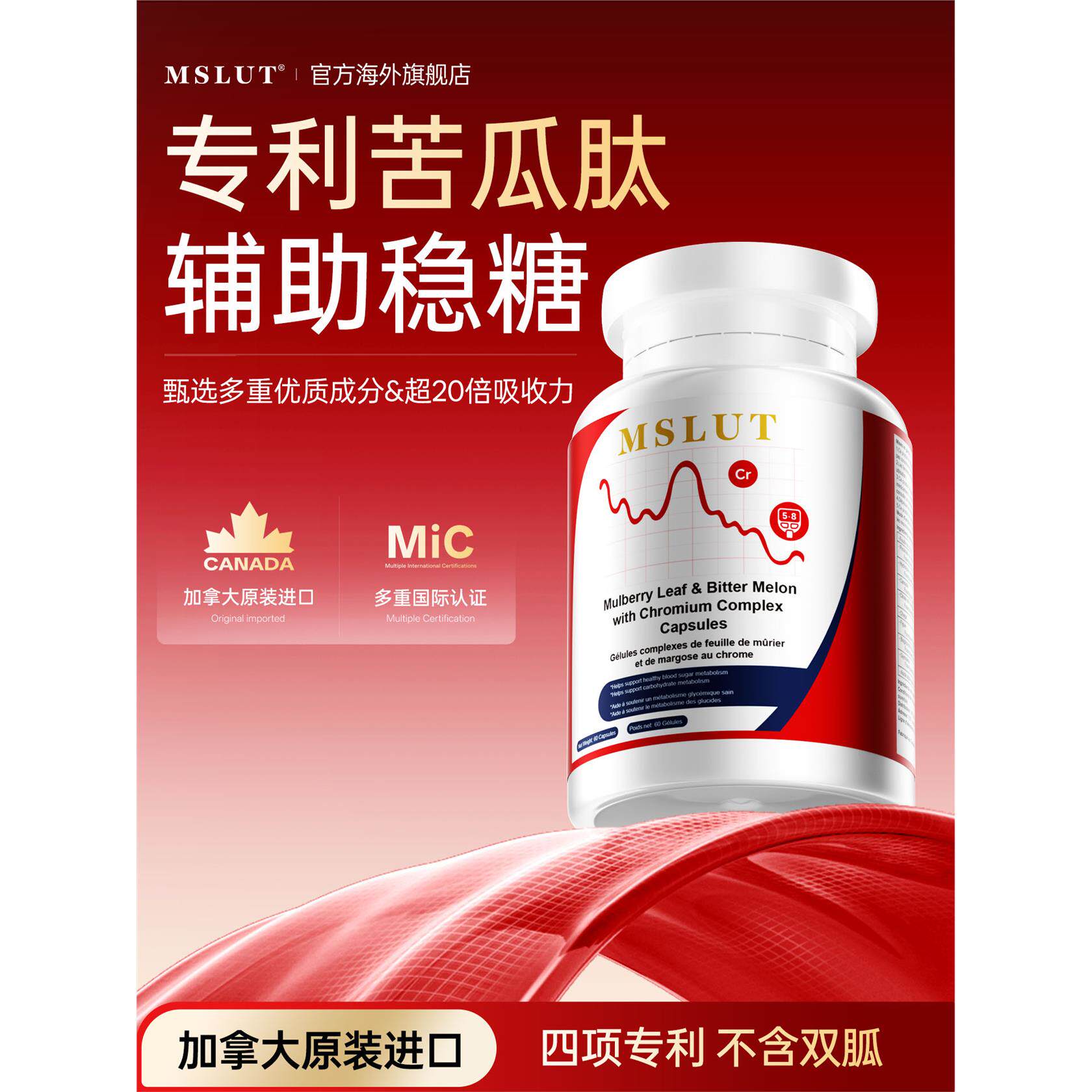 专利苦瓜肽加拿大进口助