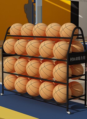 篮球收纳架幼儿园球类收纳架儿童学校体育馆足球排球置物架可移动
