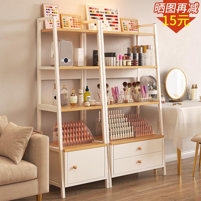 化妆品置物架阶梯美甲展示架甲油胶指甲油首饰品梯形放包包收纳柜