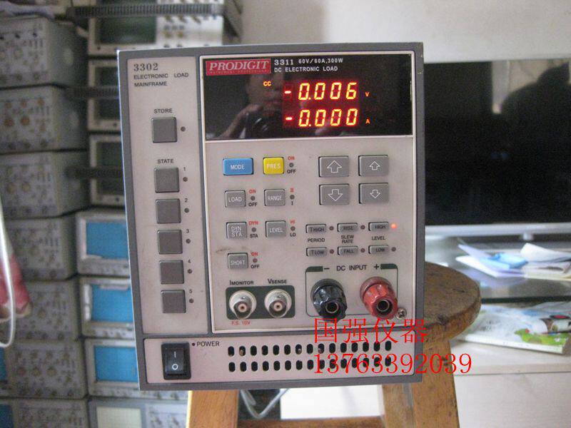 二手台湾博计 3302+3311直流电子负载60V\60A\300W电子负载仪