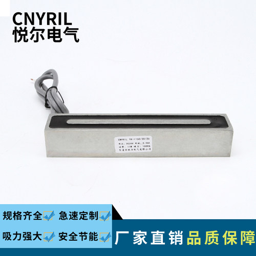 YR-电151/30/25长方形电磁铁 吸力100KG电吸铁 DC02V24V吸盘F磁铁