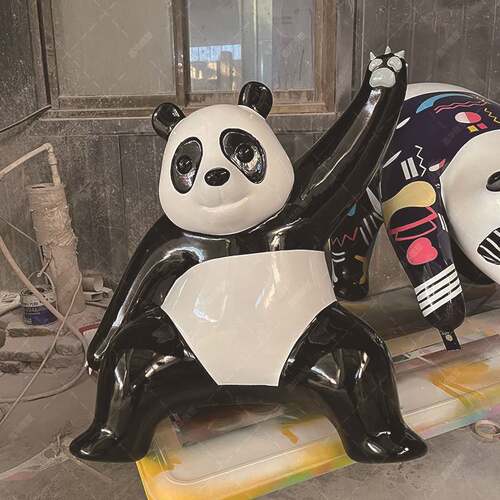 户外玻璃钢大型卡通门头发光雕塑商场动物主题形象IP景观装饰美陈