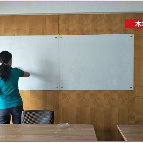 磁性钢化玻璃白板磁性挂式写字板白板会议办公教学玻璃黑板安装