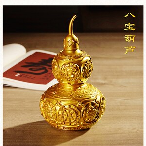 厅铜葫芦摆件家居办公室开业礼品新居工艺礼品摆饰八愣宝严准提客
