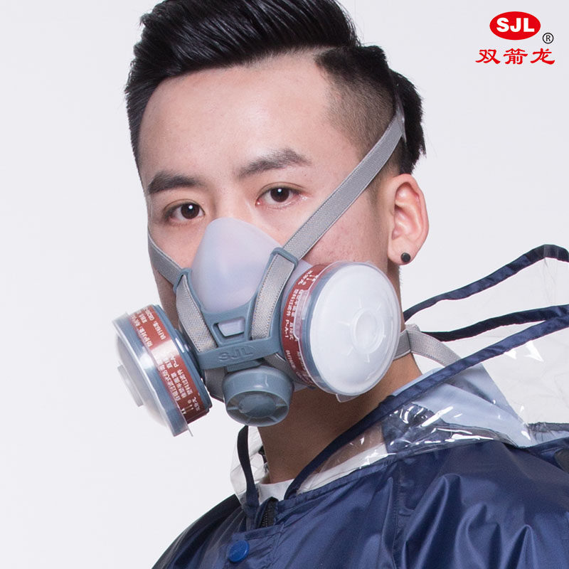 防尘防毒面具防气体酸性农氧二碳化药二氧化硫氯气氨气氨的衍生物