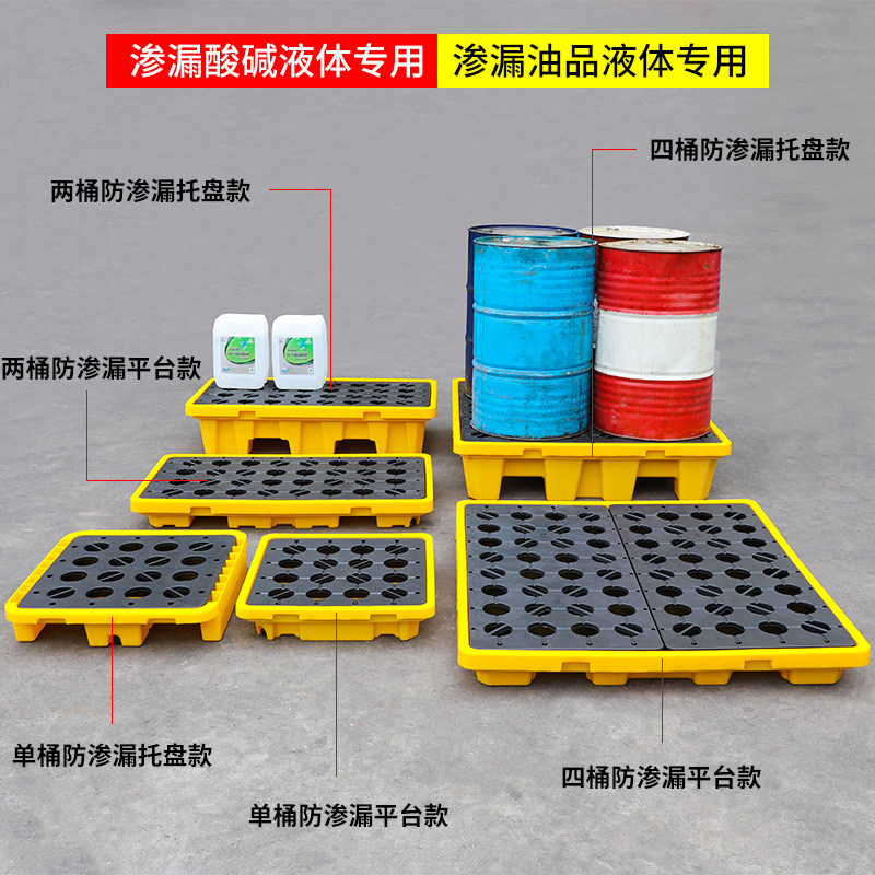防渗漏托盘危废化学品油桶接油盘防盛漏二次容器危化品防泄漏平台