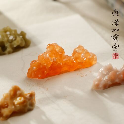 创石湖太奇石笔搁 书法多功能仿意笔架初学者毛笔搁笔架山文房用