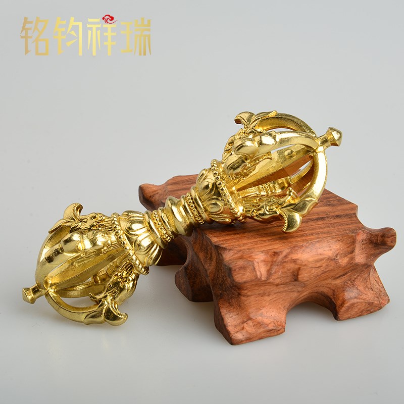 尼泊尔手工金刚铃杵法器金藏家用修行藏式用具刚铃金刚杵五钴九钴